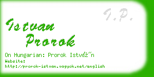 istvan prorok business card